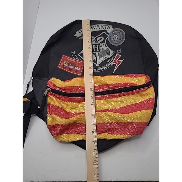 Harry Potter Hogwarts Backpack Book Bag School Bag Black Red Bag Storage - Picture 9 of 9